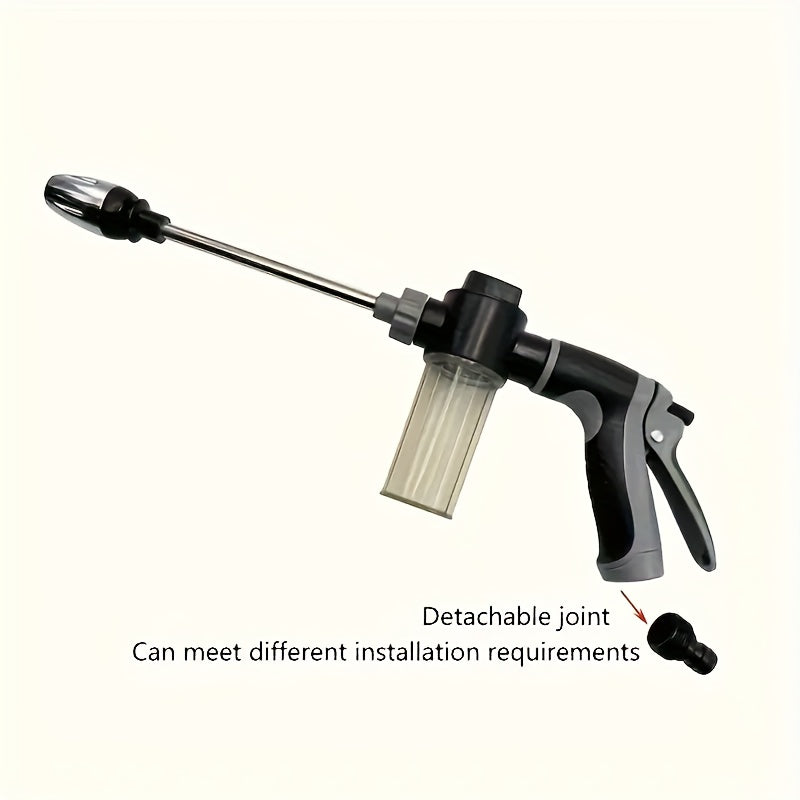 AQUAFORCE High-Pressure Garden Water Gun with Foam Cannon Attachment for Car Washing