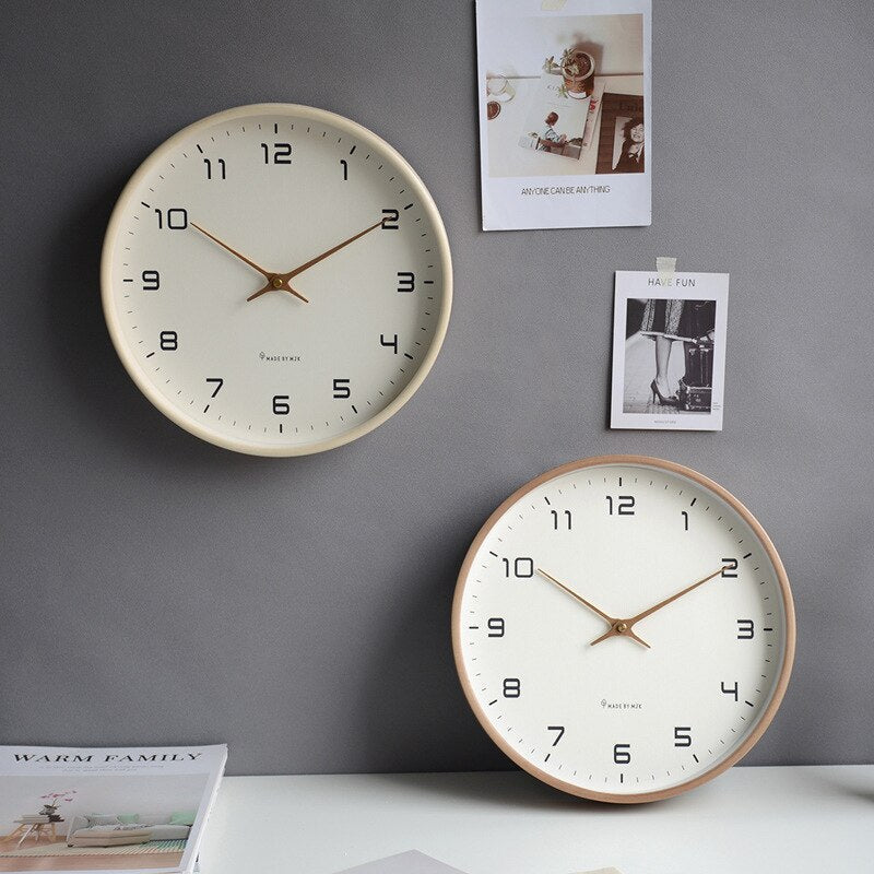 Scandinavian Wall Clock Minimalist Silent Nordic