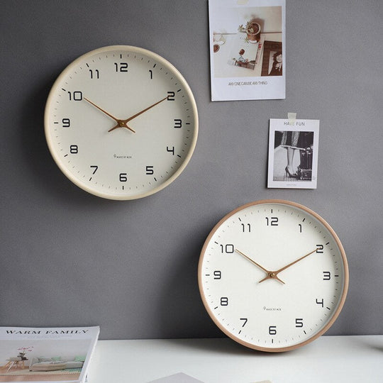 Scandinavian Wall Clock Minimalist Silent Nordic