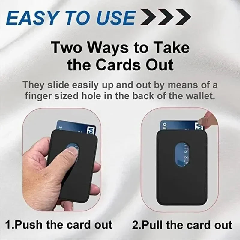 Magnetic Leather Card Holder Wallet for iPhone