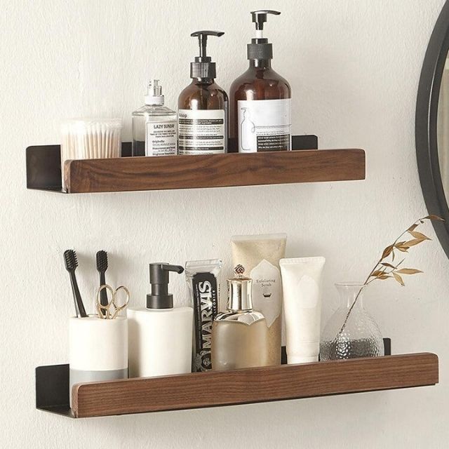 Wall Bathroom Shelf No Drill Storage Rack