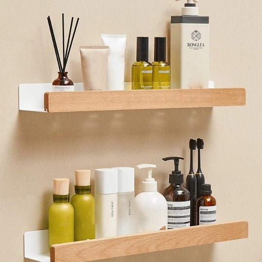 Wall Bathroom Shelf No Drill Storage Rack