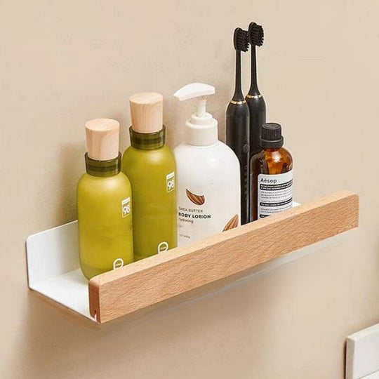 Wall Bathroom Shelf No Drill Storage Rack