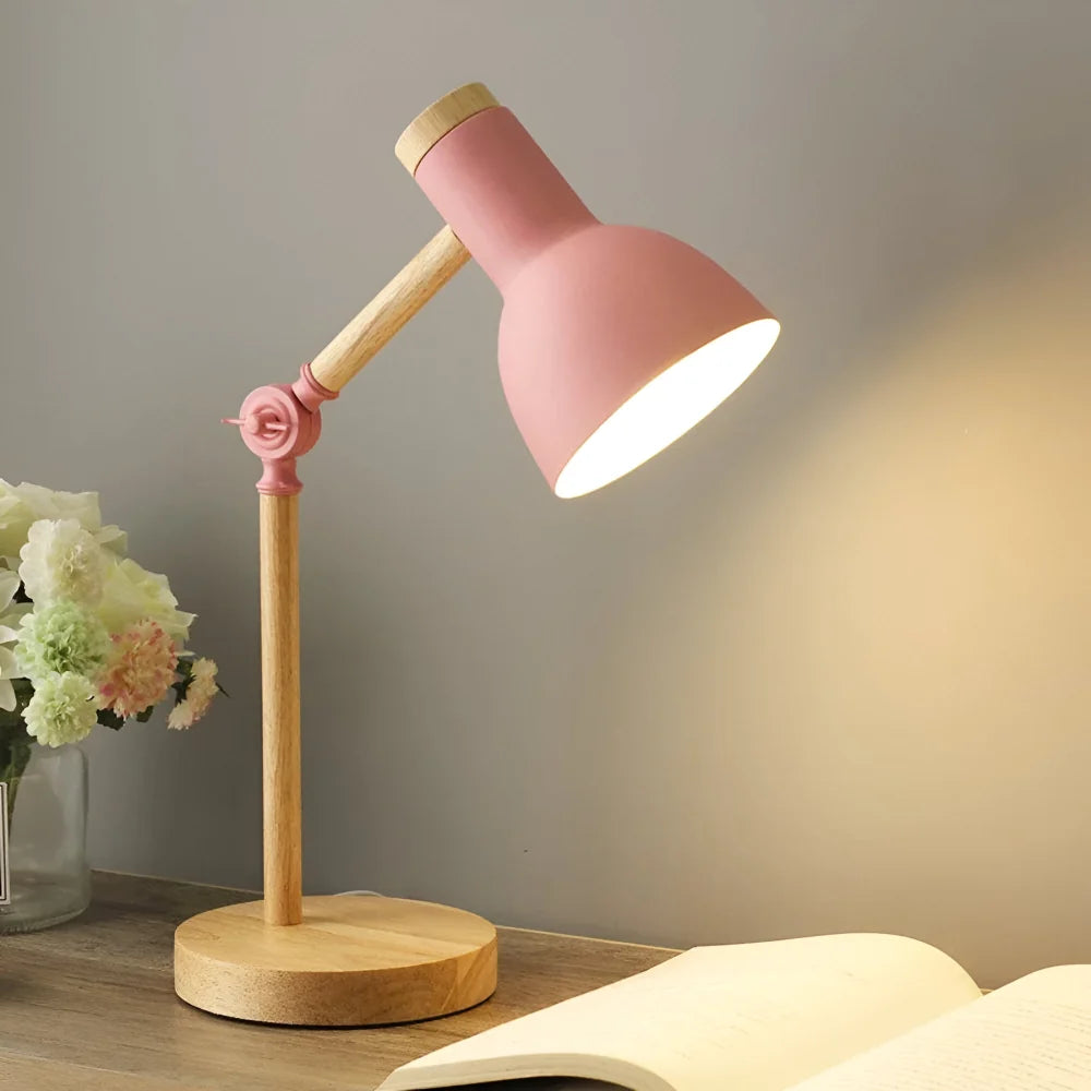 Desk Lamp Wood Adjustable Nordic Table Light