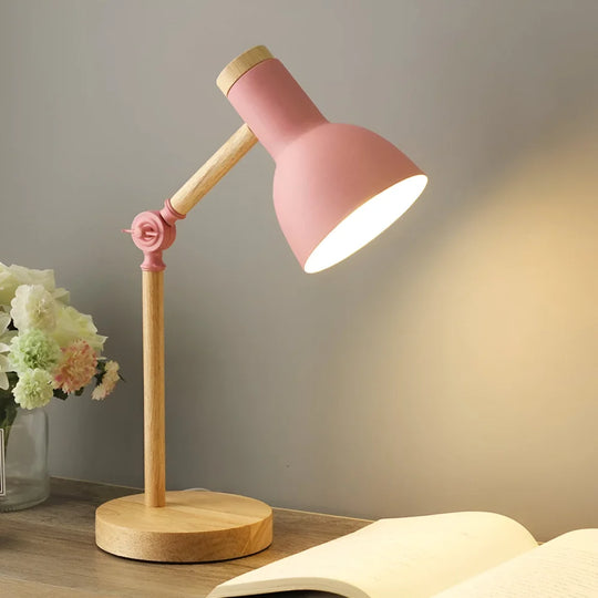 Desk Lamp Wood Adjustable Nordic Table Light