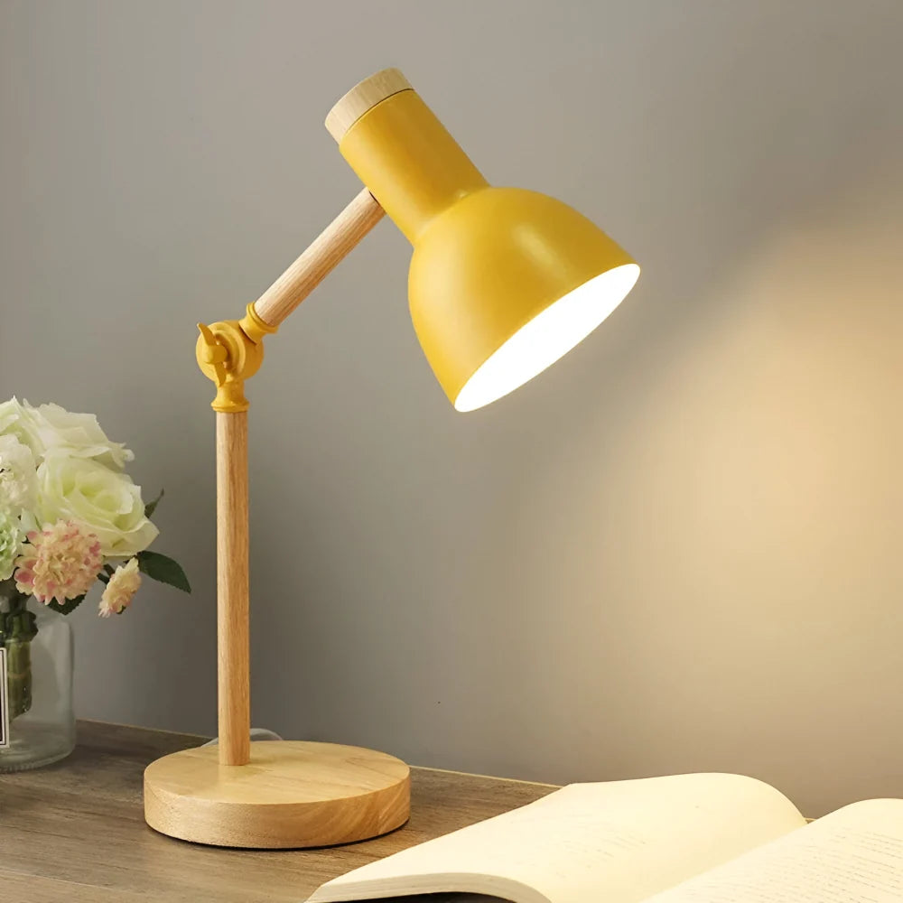 Desk Lamp Wood Adjustable Nordic Table Light