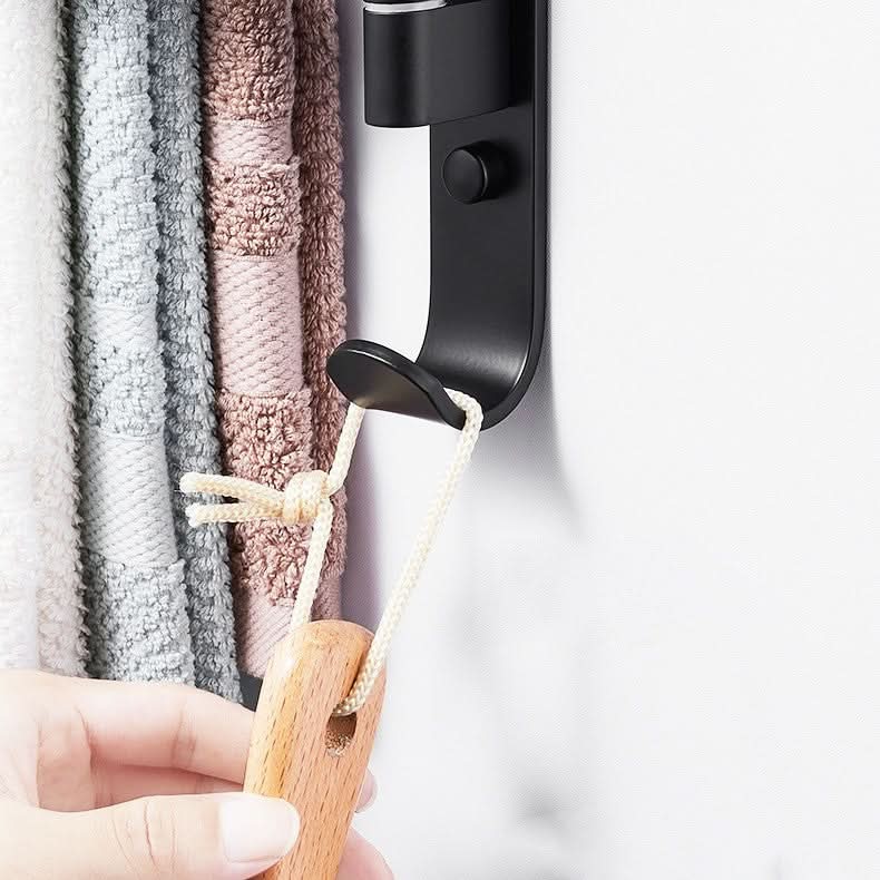 Wall Mount Towel Rack | Modern 5-Arm Swivel Design