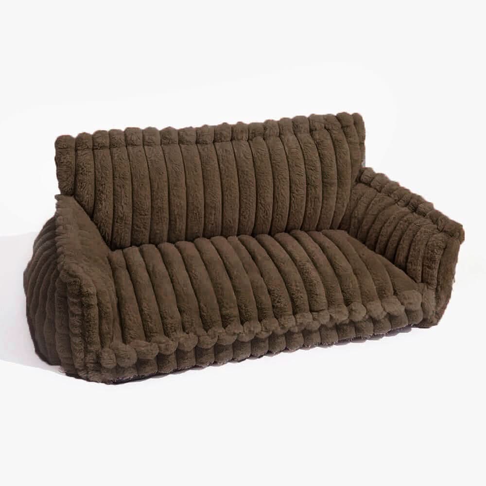 Orthopedic Dog Sofa Bed | Plush Memory Foam with Raised Headrest
