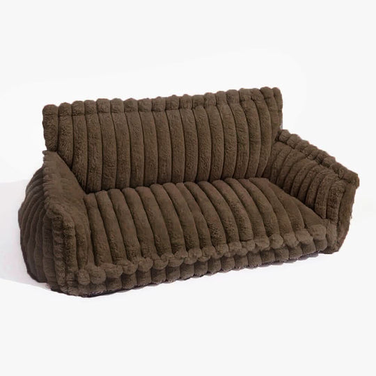 Orthopedic Dog Sofa Bed | Plush Memory Foam with Raised Headrest