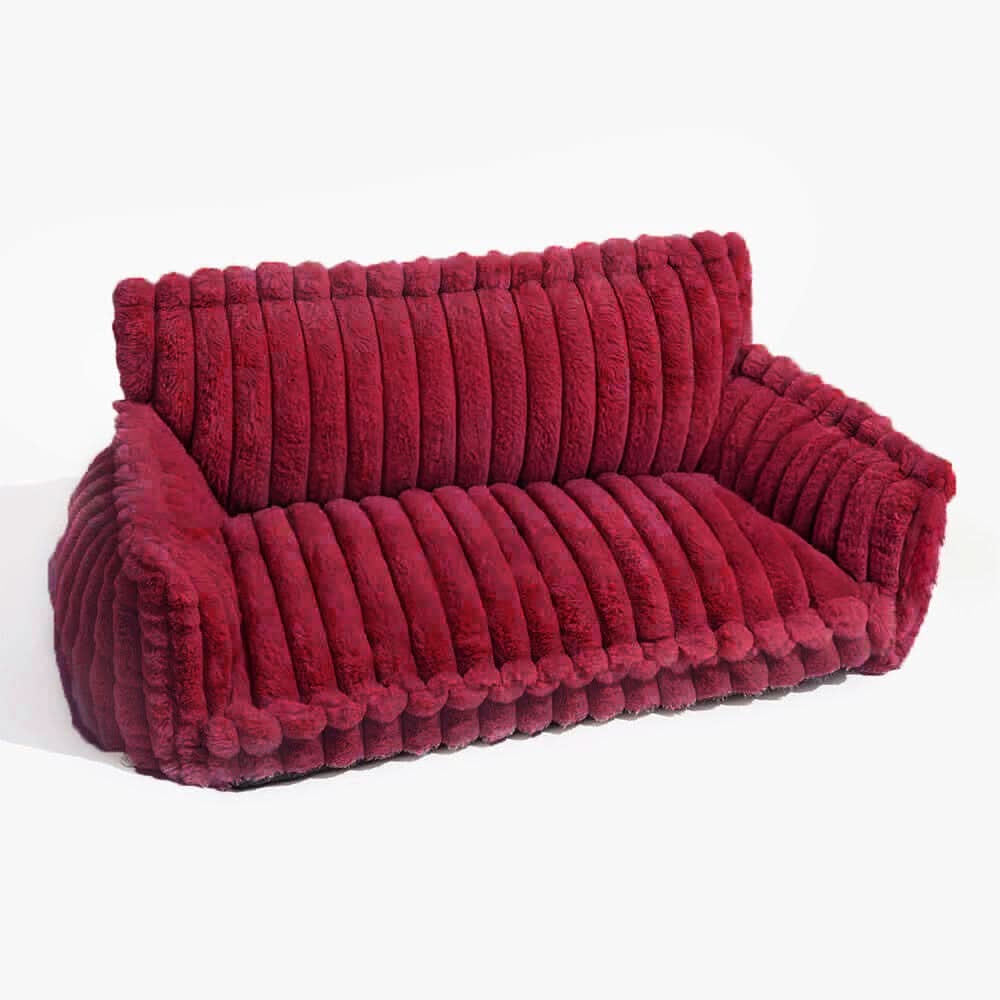 Orthopedic Dog Sofa Bed | Plush Memory Foam with Raised Headrest