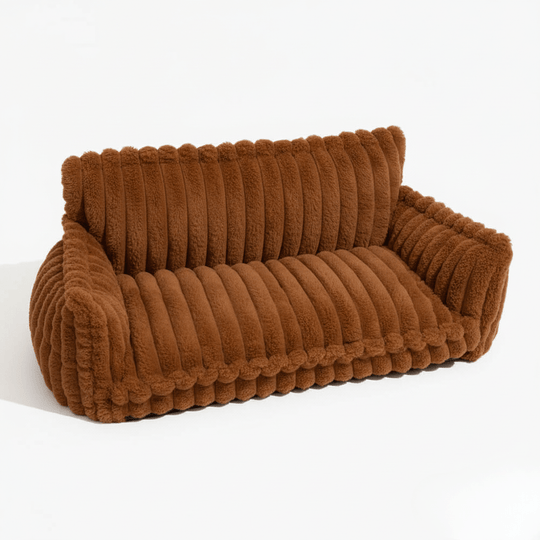 Orthopedic Dog Sofa Bed | Plush Memory Foam with Raised Headrest
