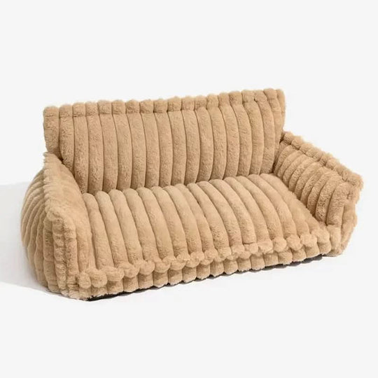 Orthopedic Dog Sofa Bed | Plush Memory Foam with Raised Headrest