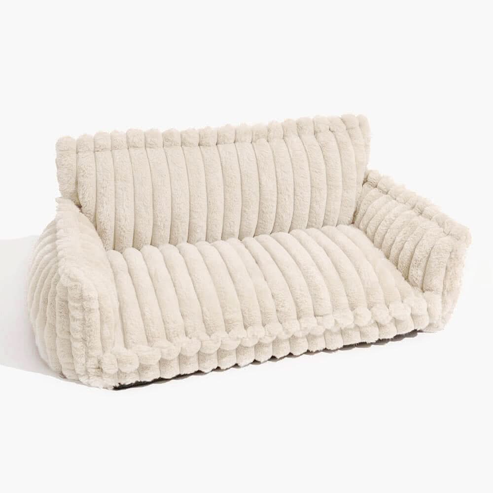 Orthopedic Dog Sofa Bed | Plush Memory Foam with Raised Headrest