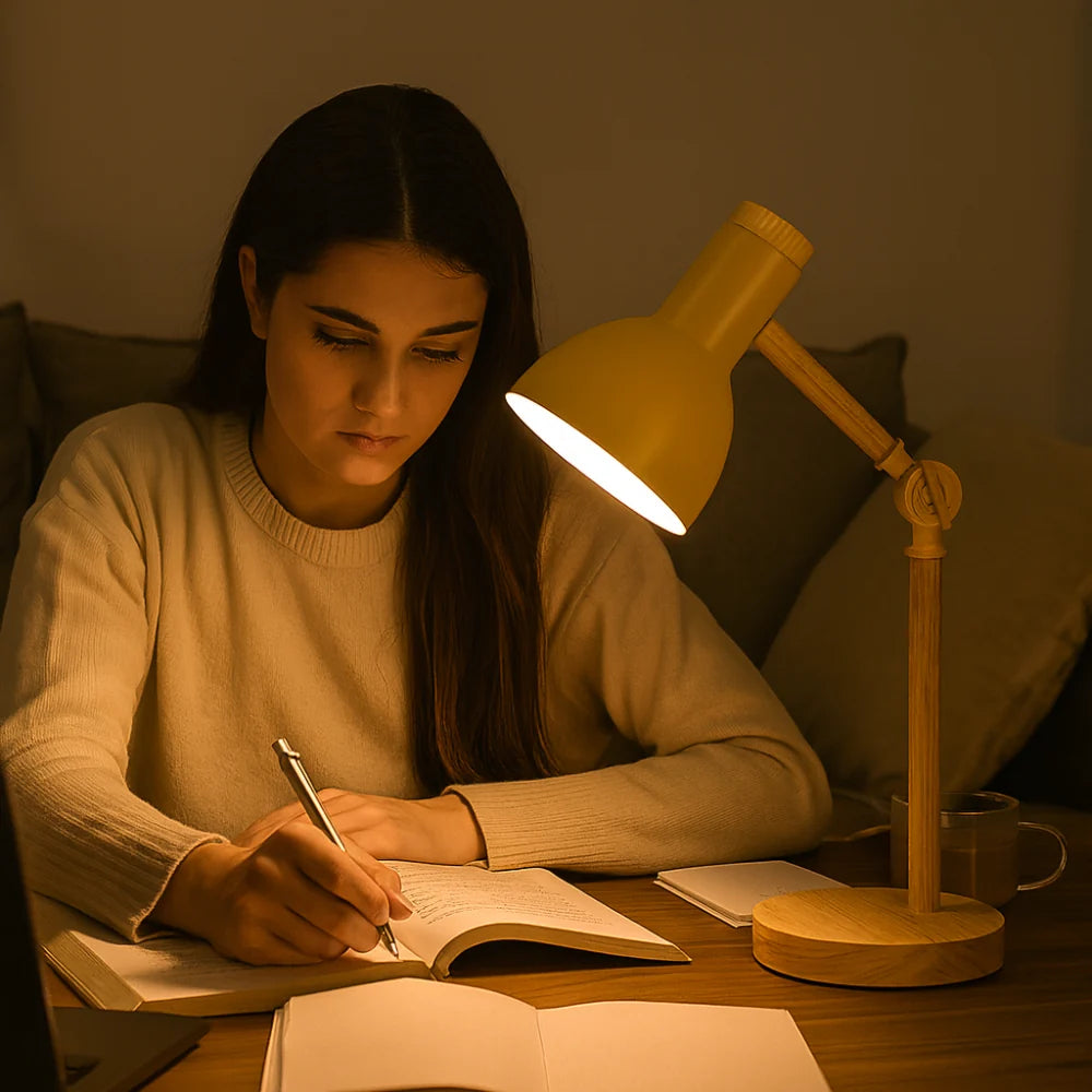 Desk Lamp Wood Adjustable Nordic Table Light
