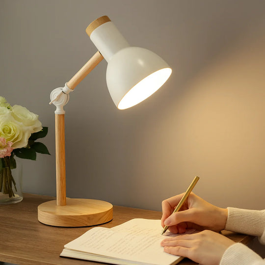 Desk Lamp Wood Adjustable Nordic Table Light