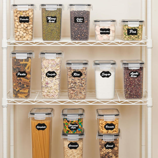 Food Storage Containers Airtight Stackable Clear Kitchen Set