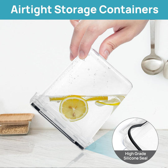 Food Storage Containers Airtight Stackable Clear Kitchen Set