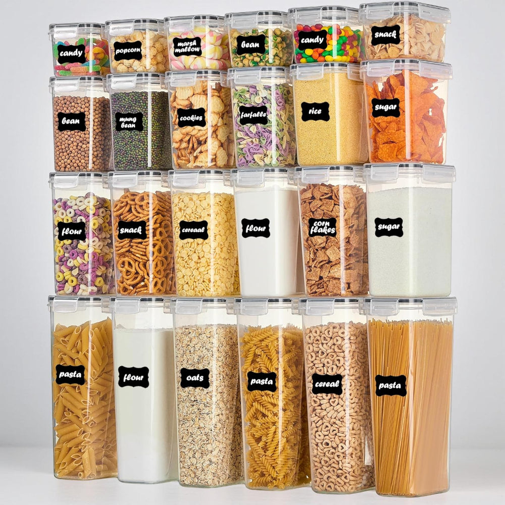 Food Storage Containers Airtight Stackable Clear Kitchen Set