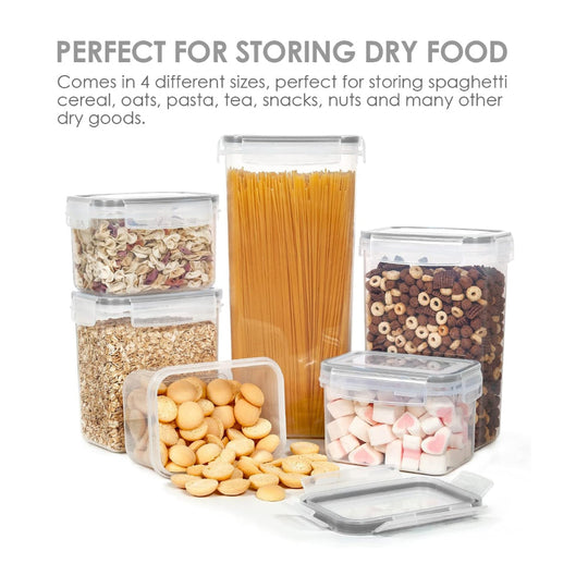 Food Storage Containers Airtight Stackable Clear Kitchen Set
