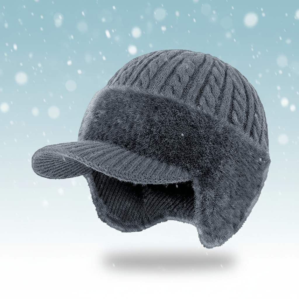 Winter Trapper Hat | Cable Knit Design with Ear Protection