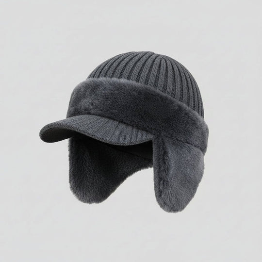 Winter Trapper Hat | Cable Knit Design with Ear Protection