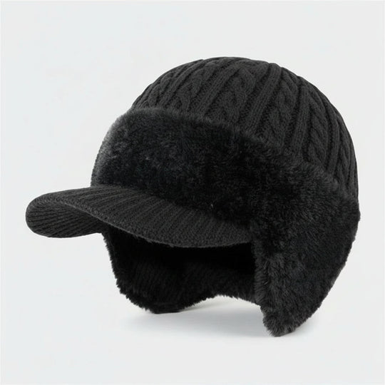 Winter Trapper Hat | Cable Knit Design with Ear Protection