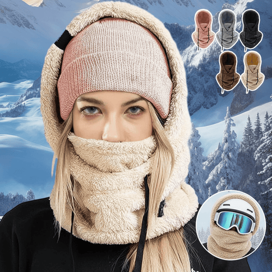 Thermal Winter Balaclava | Fleece Lined Hood with Drawstrings