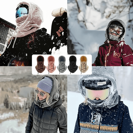 Thermal Winter Balaclava | Fleece Lined Hood with Drawstrings