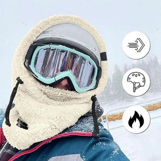 Thermal Winter Balaclava | Fleece Lined Hood with Drawstrings