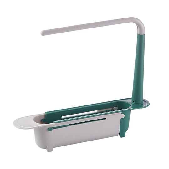 Sink Side Kitchen Organiser with Fast Drainage – Compact Dish Accessory Storage Rack