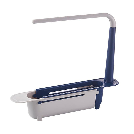 Sink Side Kitchen Organiser with Fast Drainage – Compact Dish Accessory Storage Rack