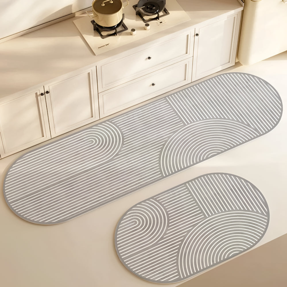 Kitchen Mat Absorbent Non Slip Striped Floor Runner