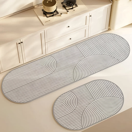 Kitchen Mat Absorbent Non Slip Striped Floor Runner