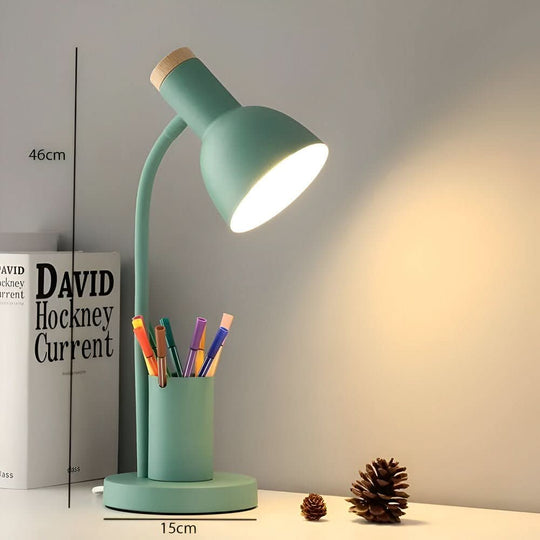Modern LED Desk Lamp | Integrated Pen Holder and Adjustable Head