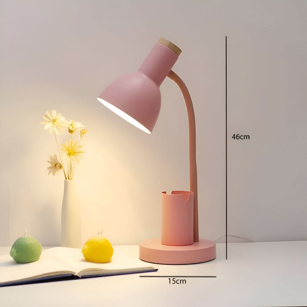 Modern LED Desk Lamp | Integrated Pen Holder and Adjustable Head