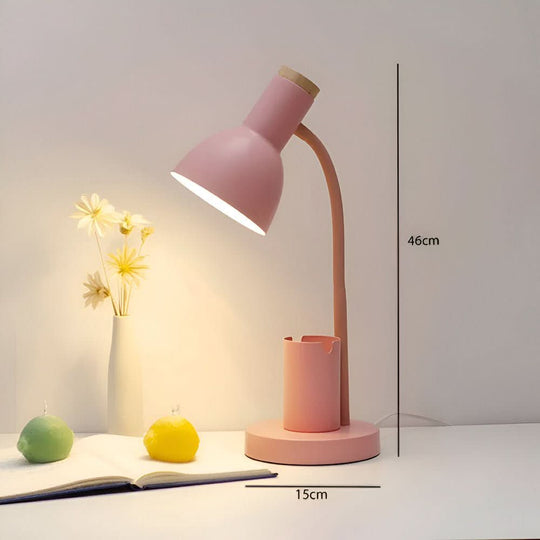 Modern LED Desk Lamp | Integrated Pen Holder and Adjustable Head