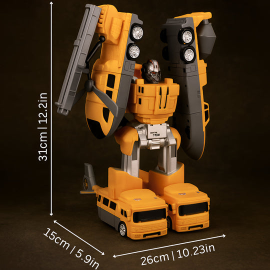 Transforming Construction Toy, Modular Construction Set Vehicle for Educational Play
