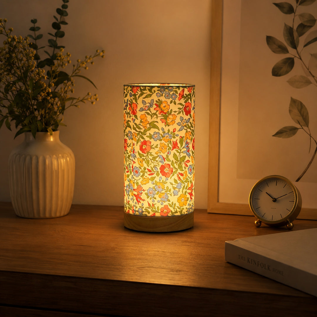 Modern Wooden Table Lamp | USB Powered Bedside Light