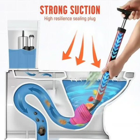 AquaPulse High-Pressure Toilet Plunger for Fast Clog Removal
