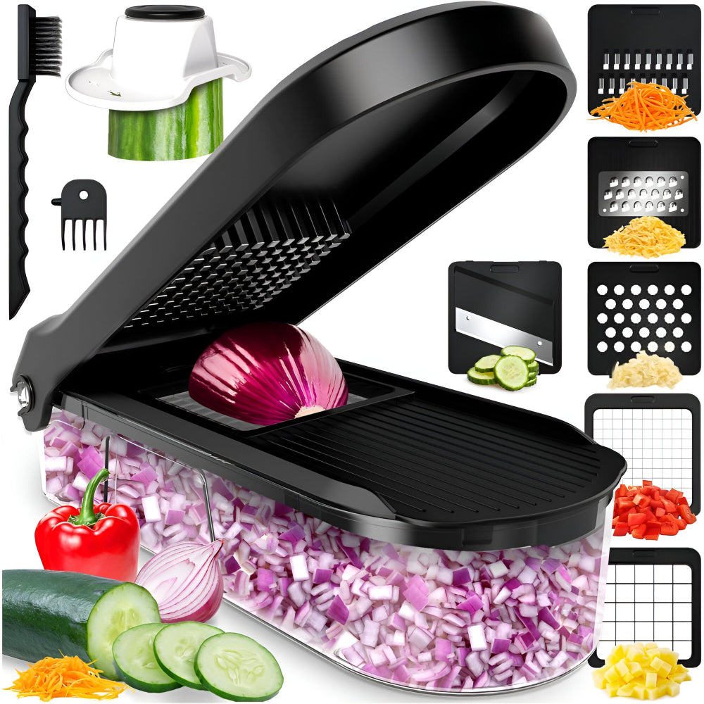 Vegetable Chopper Manual Food Prep Cutter Set