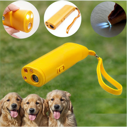 Ultrasonic Anti-Barking Dog Trainer with Adjustable Range for Indoor or Outdoor Use