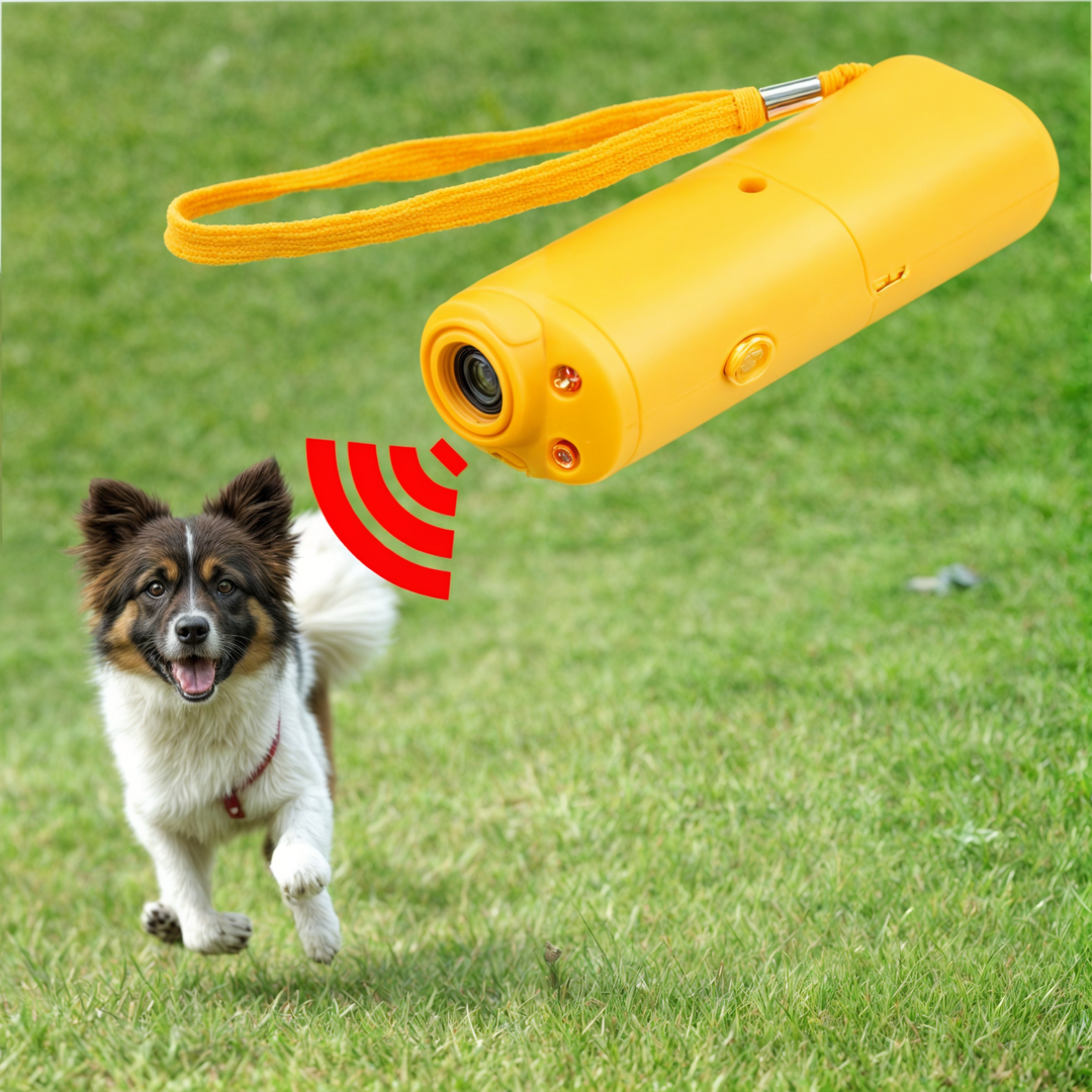 Ultrasonic Anti-Barking Dog Trainer with Adjustable Range for Indoor or Outdoor Use