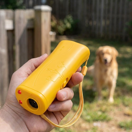 Ultrasonic Anti-Barking Dog Trainer with Adjustable Range for Indoor or Outdoor Use