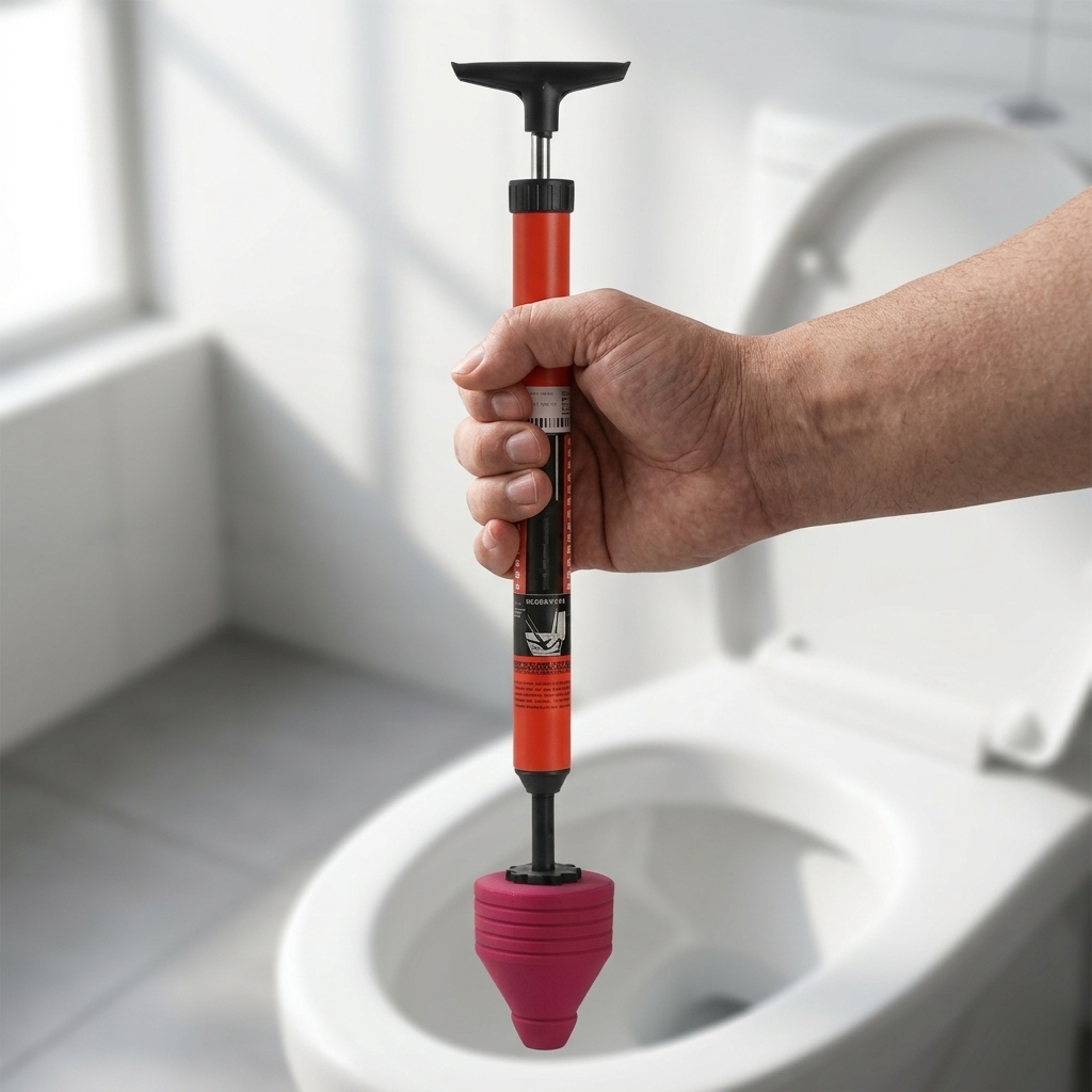 AquaPulse High-Pressure Toilet Plunger for Fast Clog Removal