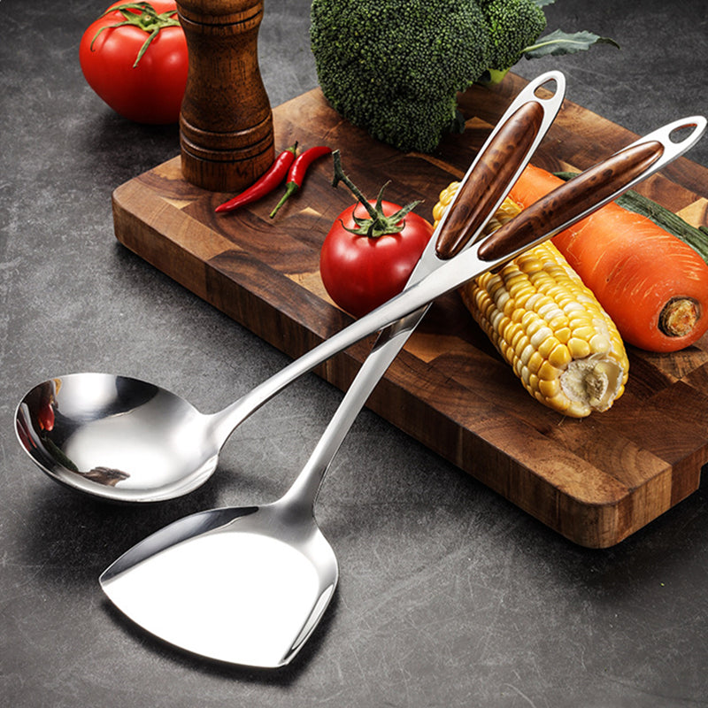 ChefElite 5-Piece Stainless Steel Kitchen Utensil Set – Heat Resistant & Dishwasher Safe