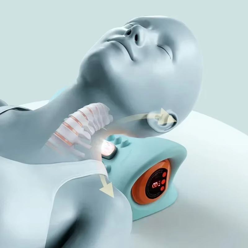 Electric Cervical Neck Massager with Pulse and Heat Therapy for Neck and Shoulders