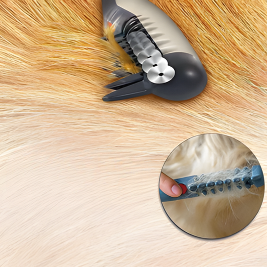 Pet Detangling Trimmer - Gentle Dematting Comb for Dog & Cat Knots and Tangles, All Coat Types