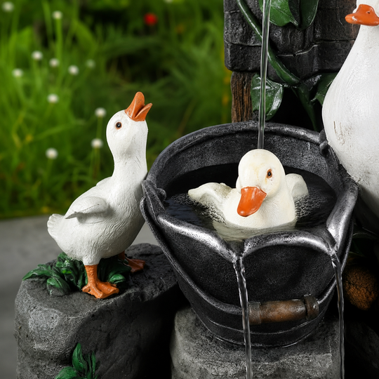 Outdoor Fountain Solar Garden Birdbath