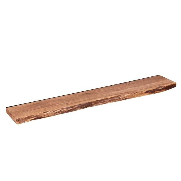 Acacia Wood Wall Shelf with Industrial Design