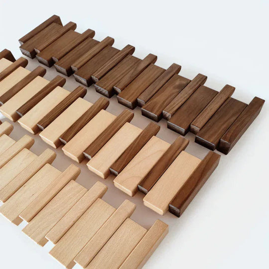 Wooden Coat Rack with Piano Design